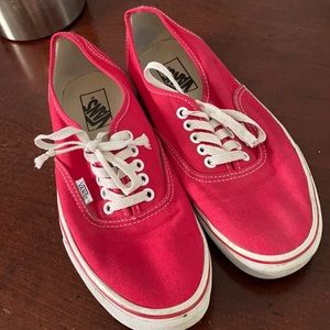 Vans Authentic Red, 8.5M/10W, worn.